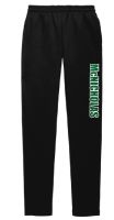 ST257-McNicholas Open Bottom Sweatpants - Black